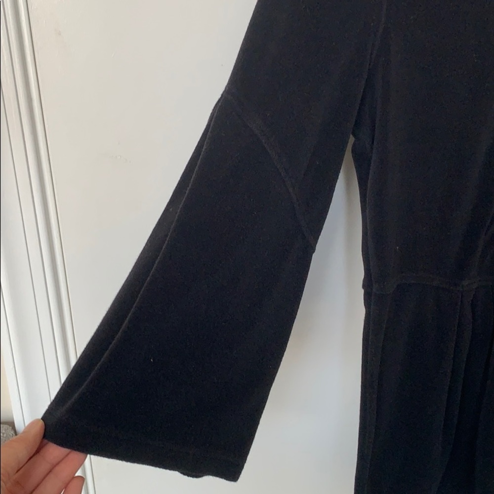 Burberry Black Terry Peplum Zip Hoodie | Luxury Zip‑Front Jacket | Size M - Picture 7 of 16